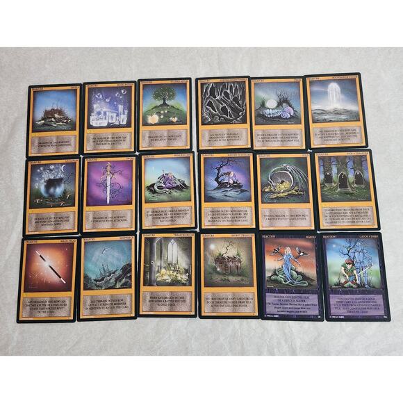 Wyvern Vintage Collectible Card Game Lot Of 80 Cards 1994 NM Pre-owned - Picture 2 of 7